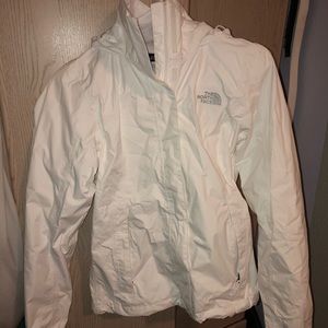 White XS north face rain jacket